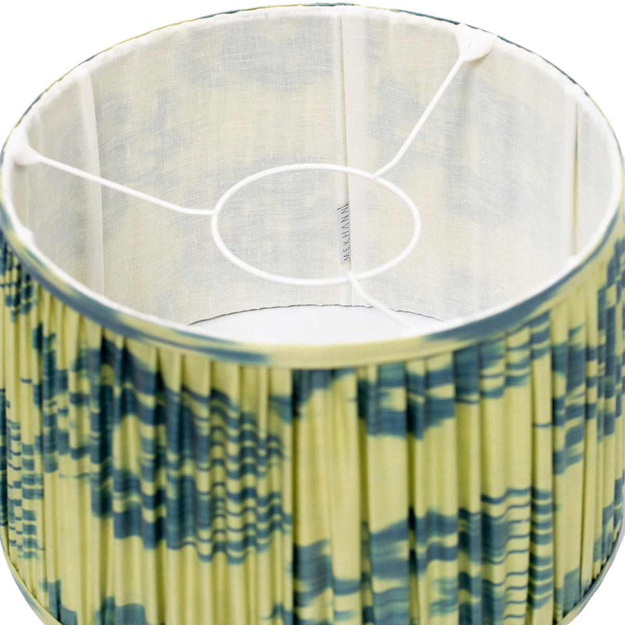 Interior of the Medium Fleur lampshade, showing its pale lining and white duplex ring.