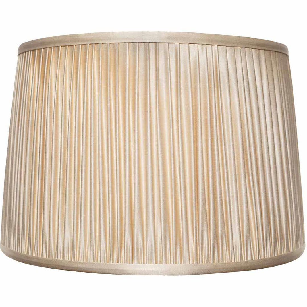 Large Mekhann cream silk lampshade, perfect for making a refined statement in any interior design scheme.