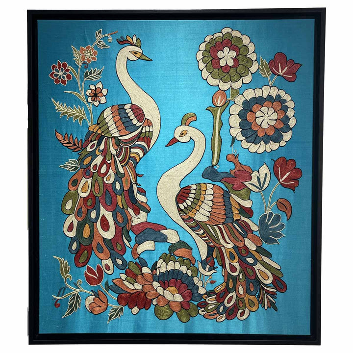 Cranes on Turquoise